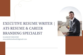 write an executive resume for CEO vp director and senior leaders