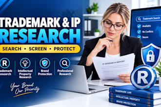 conduct professional trademark and intellectual property research in US, and uk