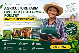 write agriculture farm livestock startup business plan with financial projection