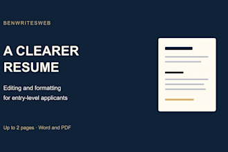 edit and format your entry level resume for clarity