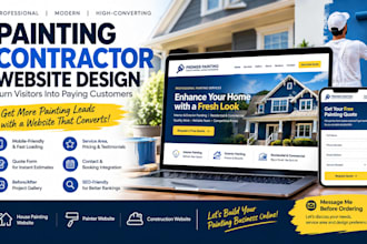 design a painting contractor website with quote form to generate painting
