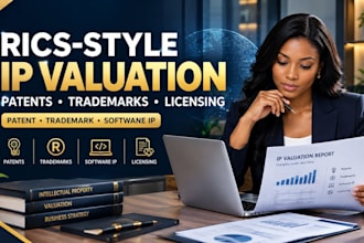 write a rics style IP valuation report for software patents and trademarks