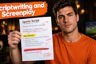 write engaging football scripts and youtube scriptwriting for your sport channel