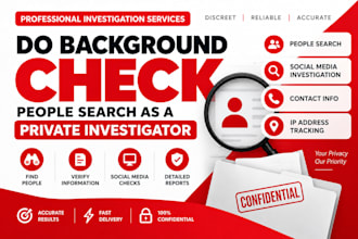 do background check people search as private investigator detective social media