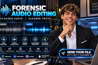 forensic audio editing cleanup noise removal voice enhancement for clear speech