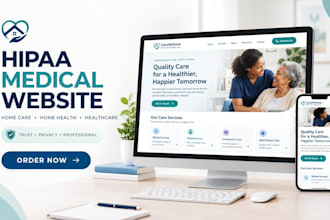 design hipaa compliant medical website home healthcare website home care website