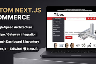 develop a custom nextjs ecommerce website or web app