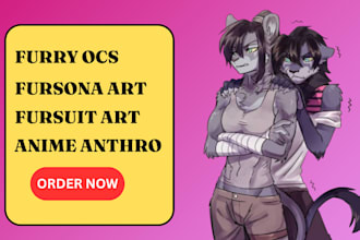 draw a custom furry character fursona or furry oc
