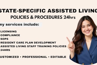 create state specific assisted living policies and procedure
