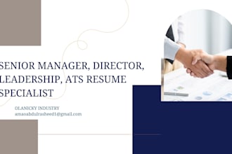 write a professional ats resume for managers and directors