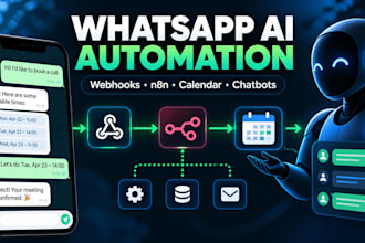 set up whatsapp cloud API, n8n and calendar automation