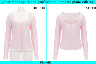 do ghost mannequin and apparel photo editing