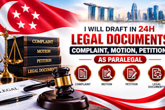 draft in 24h legal documents, complaint, motion, petition, as paralegal