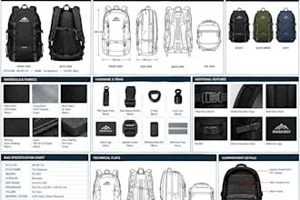 do backpack specification bag spec sheet bag technical drawing  technical flats