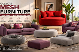 create low li full perm second life 3d mesh furniture set for second life imvu