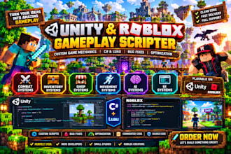 script unity roblox gameplay systems custom game mechanics luau csharp scripting