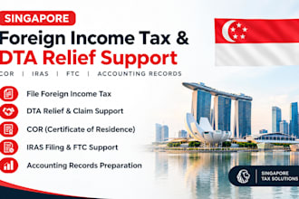 file sg foreign income tax, dta relief, cor, iras, ftc and accounting records
