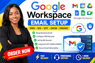 setup google workspace email dns mx spf dkim dmarc