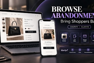 set up klaviyo browse abandonment flow for your shopify ecommerce store, ghl