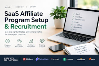 set up your saas affiliate program and recruit affiliates