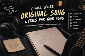 write original song lyrics for your song