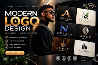design a modern minimalist and luxury logo design