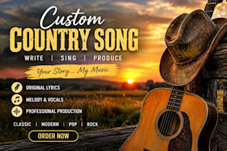 write sing produce male country traditional classic country modern pop rock song