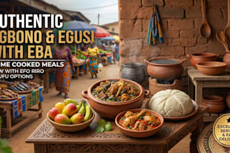 cook and teach eba and egusi with gbegiri