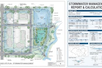 prepare stormwater management report and calculations