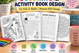 create coloring and activity books for amazon KDP