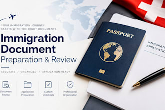 prepare and review immigration documents and application materials