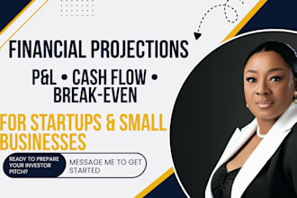 create financial projections, cash flow and profit loss for your business