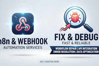 build, fix, or optimize your n8n workflows and webhooks
