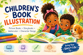 create children book illustration watercolor picture book and storybook art