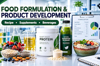 do food formulation recipe development supplement and beverage formulation