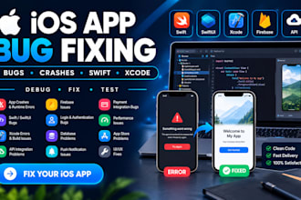 fix ios app bugs crashes errors, swift, swiftui, xcode and API integration issue
