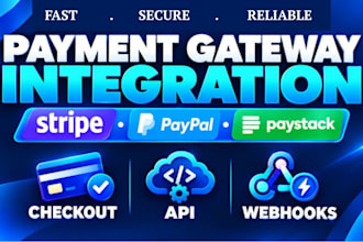 integrate stripe paypal payment gateway checkout API webhooks and fix API errors