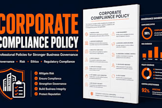draft a professional corporate compliance policy for your business
