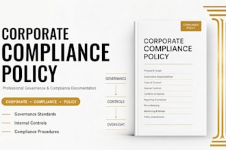 draft a professional corporate compliance policy for your business