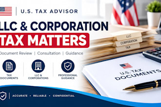 be your US tax advisor for llc and corporation tax matters