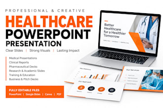 design elegant nursing, healthcare, medical pitch deck powerpoint presentation