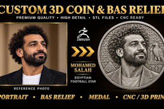 create 3d bas relief stl model for cnc wood carving  and engraving
