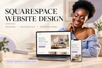 design redesign squarespace website, website development, squarespace