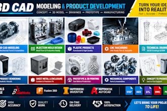 create 3d cad model injection mold design cnc machine plastic products mould