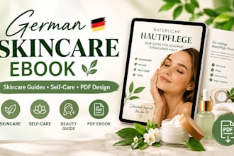 design german skincare ebook, skin care ebook guide, selfcare german ebook, pdf