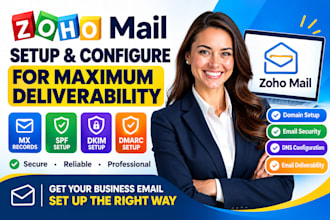 setup zoho mail domain email spf dkim dmarc mx records for deliverability