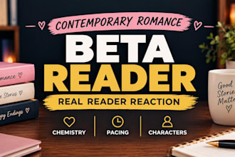 beta read and critique your contemporary romance novel