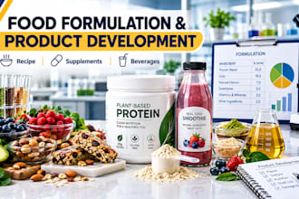 do food formulation recipe development supplement and beverage formulation