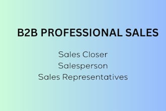 be salesperson b2b sales closer sales representative