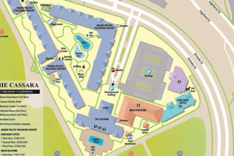 design campground map hotel map resort map in vector formats